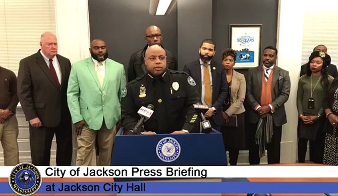 JPD Chief James Davis faced a double crisis that started Jan. 13—the murder of a preacher in the Washington Addition, followed by allegations that an officer may have killed a different man while looking for the murderer. Photo courtesy City of Jackson