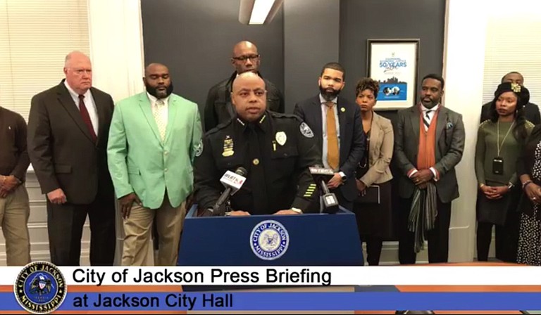 JPD Chief James Davis faced a double crisis that started Jan. 13—the murder of a preacher in the Washington Addition, followed by allegations that an officer may have killed a different man while looking for the murderer. Photo courtesy City of Jackson