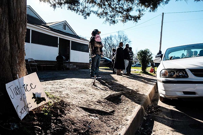 Family members held a press conference next to the car George Robinson was in when an encounter with police began on Jan. 13—the night he died. At a Jan. 24 press conference, the family demanded "justice."