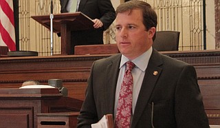 Senate Bill 2901's main sponsor, Republican Sen. Josh Harkins of Brandon, is a real estate broker. Senators debated the bill as real estate agents were at the Capitol for a lobbying day.