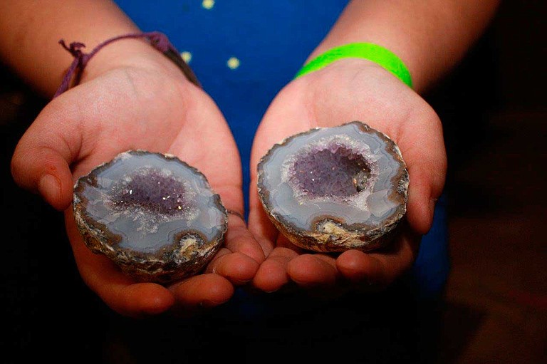 The 60th annual Mississippi Gem and Mineral Society show will include museum displays, crafting and learning activities for children, and booths selling fossils, gems, minerals, geodes, carvings, books, jewelry and more. Photo courtesy Mississippi Gem and Mineral Society