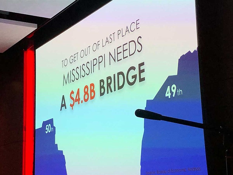 Mississippi currently ranks dead last in per capita income and needs $4.8 billion more in income per person to be able to rise to 49th place. That number breaks down to $1,600 per person.