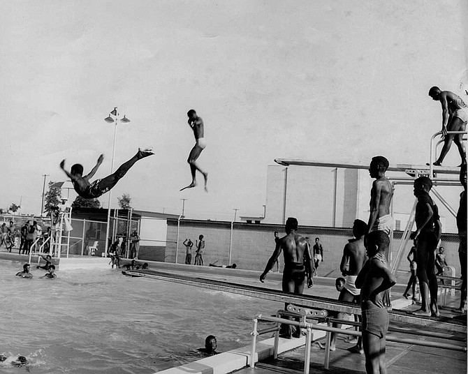 In the 1960s, black and white citizens of Jackson had to swim in segregated pools. Photo by Roy Hargrove/MDAH