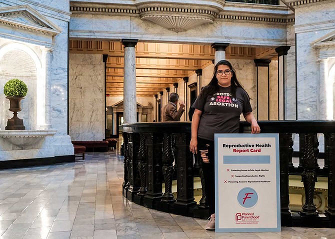 Daniella Dismuke-Rojas, a volunteer with Planned Parenthood Southeast, traveled from the Mississippi Gulf Coast to Jackson on March 14, 2019.