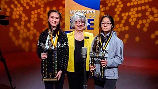 (Left to right) Yolanda Ni, MAE President Joyce Helmick and Soyeon Park Photo courtesy MPB