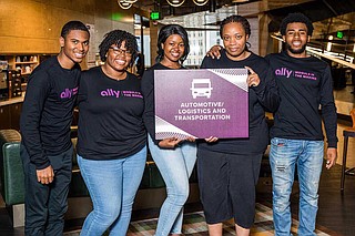 (Left to right) Damian Murray, Lasonya Walton, Jasmine King, Shanice Hopson and Zacchaeus Simmons Photo courtesy JSU