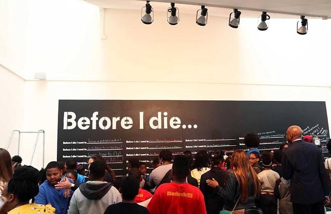 The Greater Jackson Arts Council and Visit Jackson unveiled Jackson's "Before I Die" wall, a project that artist and activist Candy Chang began in 2015.