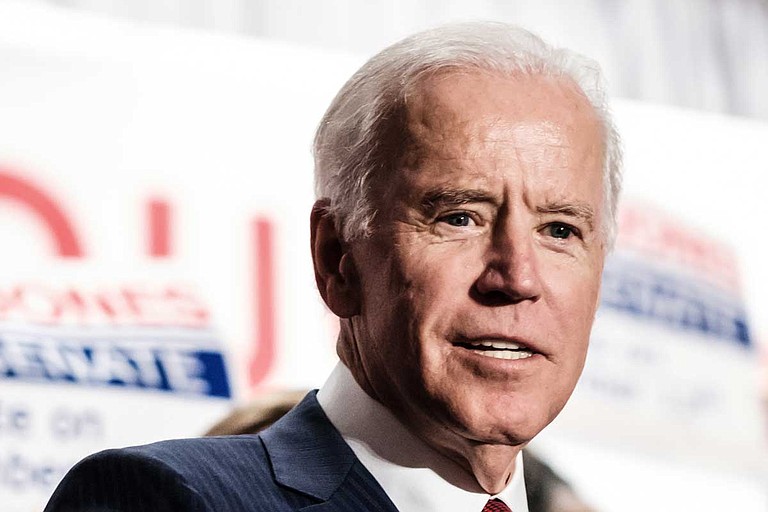 Vice President Joe Biden talked about his mentor James O. Eastland at a rally for Democrat Doug Jones in Birmingham, Ala., in 2017.