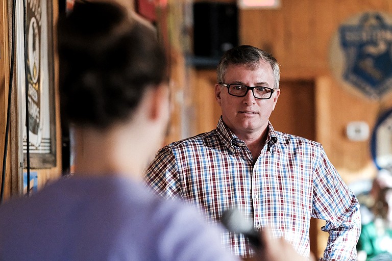 Mississippi state Rep. Jay Hughes, D-Oxford, a 2019 candidate for lieutenant governor, spoke and listened to Lamar County teachers at a town hall event at the Movie Star Restaurant in Hattiesburg on May 13, 2019.