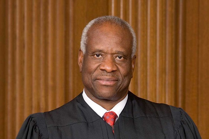 Justice Clarence Thomas, who supports overturning the Roe v. Wade decision that first declared abortion rights, wrote a 20-page opinion in which he said the provision promotes "a state's compelling interest in preventing abortion from becoming a tool of modern-day eugenics." No other justice joined the opinion. Official SCOTUS Photo