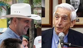 Mississippi Agriculture Commissioner Andy Gipson (left) said he does not blame the officers involved in the shooting death of his father, Harry Gipson (right). Photo by Rogelio v. Solis via AP