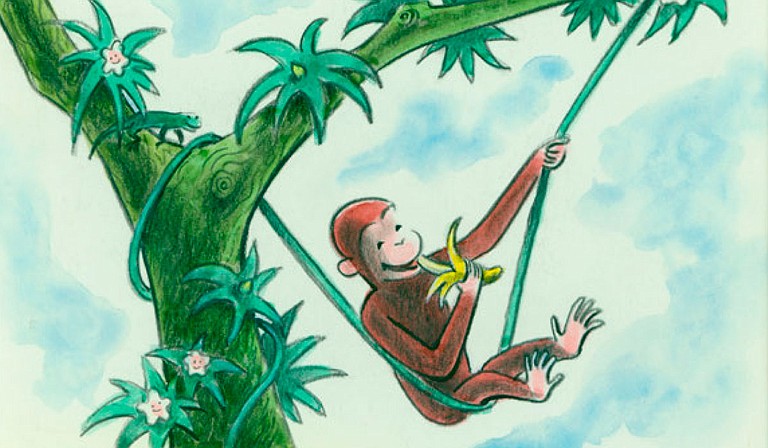 The Curious George Collection includes original illustrations and manuscripts from the books' creators, H.A. and Margret Rey. Photo courtesy USM/de Grummond Children's Literature Collection