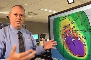National Hurricane Center Director Ken Graham (pictured) said pockets of Louisiana could get as much as 25 inches (63 centimeters) of rain. Some low-lying roads near the coast were already covered with water Friday morning as the tide rose and the storm pushed water in from the Gulf of Mexico. Photo courtesy National Hurricane Center