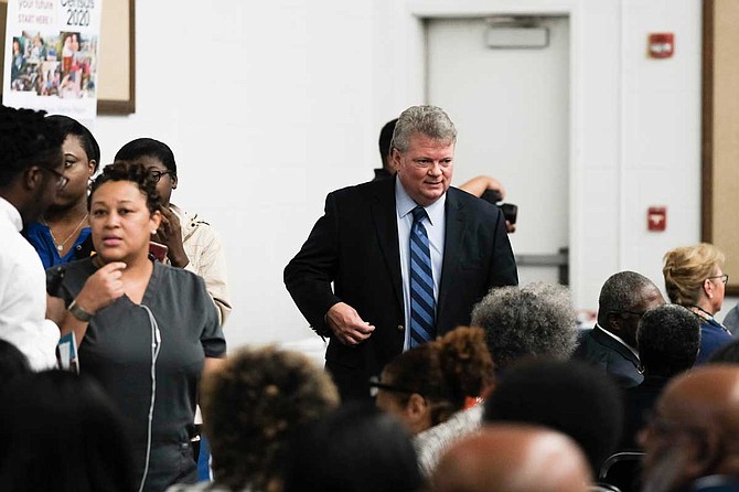 Mississippi Attorney General Jim Hood, a Democratic candidate for governor, spoke at the Women for Progress forum in Jackson on July 23, 2019. Photo by Ashton Pittman