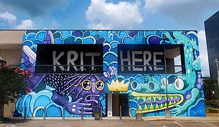 Birdcap, born Michael Roy, designed and painted a Big K.R.I.T mural on the side of the Arts Center of Mississippi in downtown Jackson. Photo by Josh Wright