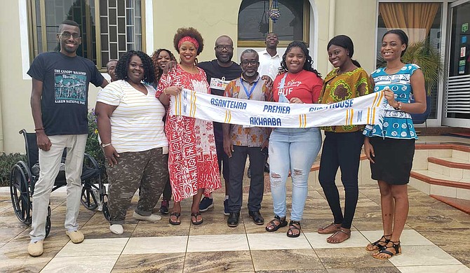 Jackson State University students and Dr. Byron D’Andra Orey, political science professor, travelled to Ghana in West Africa for a 10-day study-abroad experience that took them on an emotional pilgrimage. Photo courtesy JSU