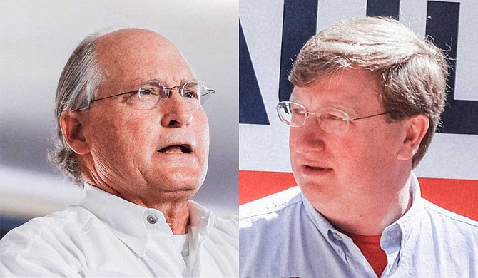 A mailer from Tate Reeves' (right) campaign made several misleading claims about Republican runoff opponent Bill Waller's (left) Medicaid expansion plan. Photo by Ashton Pittman