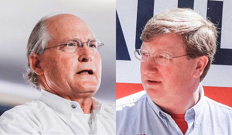 A mailer from Tate Reeves' (right) campaign made several misleading claims about Republican runoff opponent Bill Waller's (left) Medicaid expansion plan. Photo by Ashton Pittman