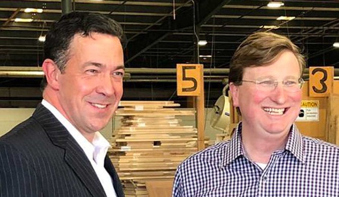 Mississippi Sen. Chris McDaniel (left) endorsed Lt. Gov. Tate Reeves (right) in the party’s runoff for governor on Thursday despite long-standing differences. Photo courtesy Tate Reeves' Twitter