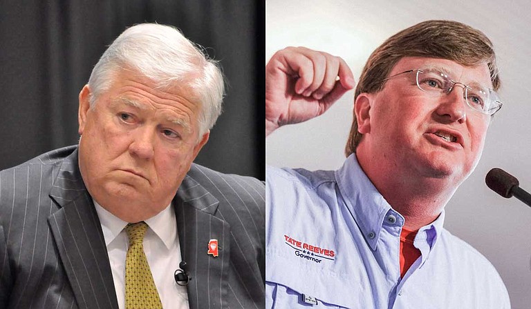 Former Mississippi Gov. Haley Barbour (left) said Tuesday that he is supporting Tate Reeves (right) for the Republican nomination for governor. Photos by Trip Burns/Ashton Pittman