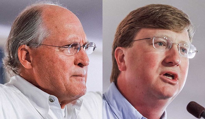 Former Mississippi Supreme Court Chief Justice Bill Waller Jr. (left) and Lt. Gov. Tate Reeves (right) have raised large sums from PACs, corporations and wealthy individuals during the Republican primary runoff for governor. Photos by Ashton Pittman