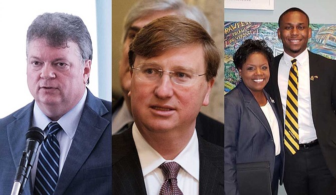 Mississippi Lt. Gov. Tate Reeves accepted two debate invitations against opponent Jim Hood in the race for governor. Jennifer Riley Collins, the Democratic candidate for attorney general, poses with Hattiesburg House candidate Brandon Rue at the College Democrats of America convention in New Orleans. Photos courtesy Ashton Pittman and Jennifer for AG Campaign