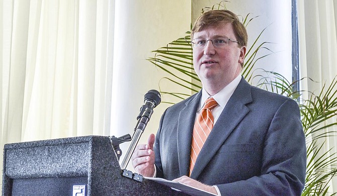 Lt. Gov. Tate Reeves is the Republican nominee for governor and serves on the Joint Legislative Budget Committee. He cited the Personnel Board statistics about smaller government and higher salaries last week as he toured a heavy machinery business in the Jackson suburb of Flowood. Photo by Stephen Wilson