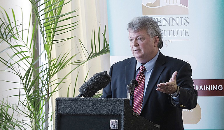 Mississippi Attorney General Jim Hood says he is concerned about drugs like fentanyl being introduced into vape pods. "Somebody could be right in front of you smoking fentanyl, and you wouldn't know it unless they fell out dead in a chair," Hood said. "That's what's so scary about it. You don't know what's in that pod." Photo by Imani Khayyam