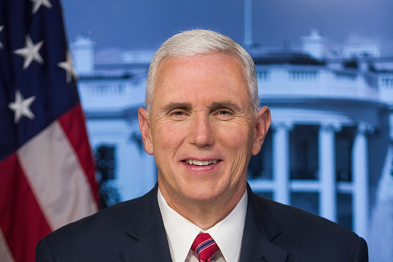 Vice President Mike Pence campaigned Monday in Mississippi for the Republican nominee for governor, who's in a tight race with the state's best-funded Democratic nominee in nearly a generation. Official White House Portrait