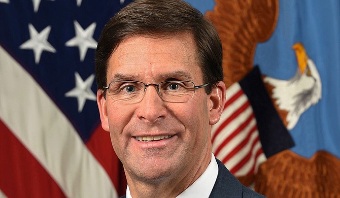 Defense Secretary Mark Esper initially favored allowing the Navy to proceed with a peer-review board which could have resulted in Chief Petty Officer Edward Gallagher losing his SEAL status, but he said he was obliged to follow Trump’s order. Photo courtesy Secretary of Defense