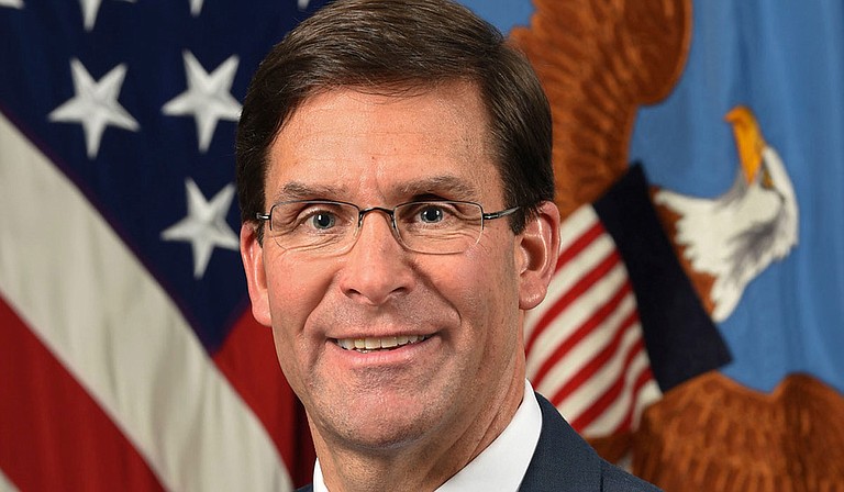 Defense Secretary Mark Esper initially favored allowing the Navy to proceed with a peer-review board which could have resulted in Chief Petty Officer Edward Gallagher losing his SEAL status, but he said he was obliged to follow Trump’s order. Photo courtesy Secretary of Defense