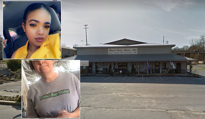 “First of all, we don't do gay weddings or mixed race,” said Donna Russell (bottom left) of Boone’s Camp Event Hall to LaKambria Welch (top left), who was there to ask about renting the venue for her brother’s upcoming marriage. Photos courtesy Google Maps and LaKambria Welch