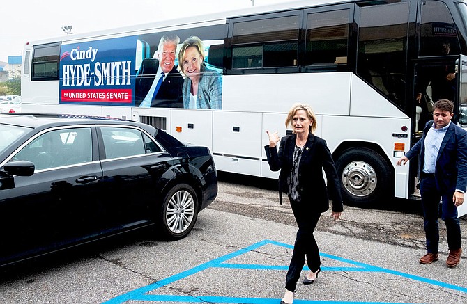 U.S. Sen. Cindy Hyde-Smith vowed to "stand up for" President Donald Trump in his likely Senate trial on charges of obstruction of justice and abuse of power. The Republican senator's 2018 campaign message centered on her pro-Trump voting record and her pledge to support him. Photo by Ashton Pittman