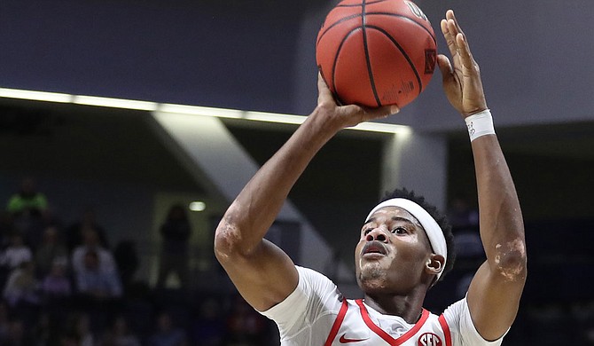 Devontae Shuler scores 20 points for the University of Mississippi in its Dec. 29 basketball game against Tennessee Tech. Courtesy Ole Miss Athletics.