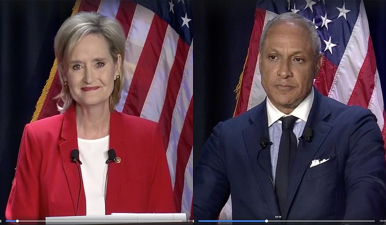 One of Mississippi's two U.S. senators, Republican Cindy Hyde-Smith (left), is seeking a full six-year term. The Democrat she defeated in a November 2018 special election, former U.S. Agriculture Secretary Mike Espy (right), said weeks ago that he is running again. Photo courtesy WLBT
