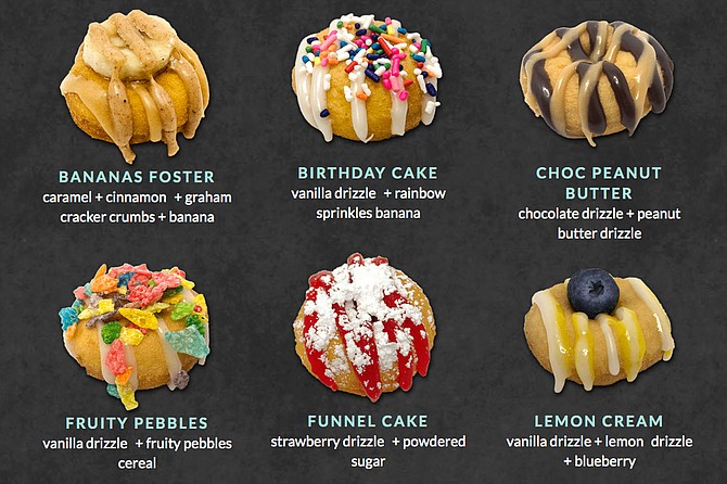 The Dapper Doughnut sells freshly made miniature donuts in 21 flavors, including bananas foster, lemon cream, salted caramel, funnel cake, s'mores, samoa, peppermint vanilla, maple bacon and more. Photo courtesy The Dapper Doughnut