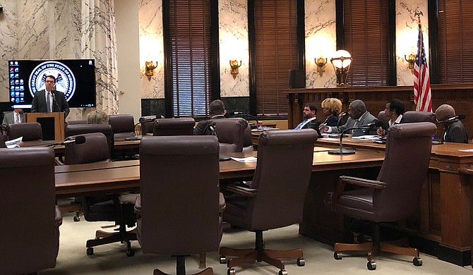 James Robertson of Empower Mississippi presented several policy recommendations to the Mississippi Senate Labor Committee during its Jan. 11 hearing on initiatives to support formerly incarcerated people seeking employment. Photo by Seyma Bayram