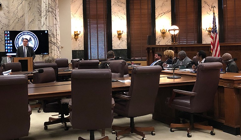 James Robertson of Empower Mississippi presented several policy recommendations to the Mississippi Senate Labor Committee during its Jan. 11 hearing on initiatives to support formerly incarcerated people seeking employment. Photo by Seyma Bayram