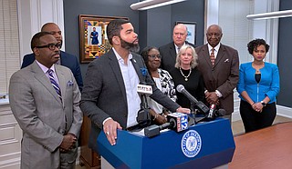 The City of Jackson has reached a $89.8 million settlement with Siemens, Inc., Mayor Chokwe A. Lumumba announced during a press conference on Feb. 19, 2020. Photo by Nick Judin