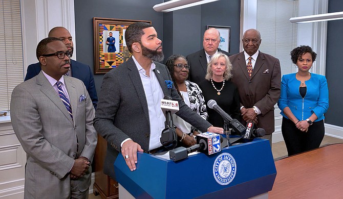 The City of Jackson has reached a $89.8 million settlement with Siemens, Inc., Mayor Chokwe A. Lumumba announced during a press conference on Feb. 19, 2020. Photo by Nick Judin