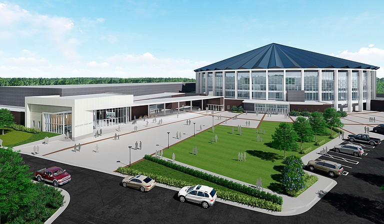 This rendering depicts the remodeled Mississippi Trade Mart building, which should be completed and open for business by June 2020. Photo courtesy Wier Boerner Allin Architecture