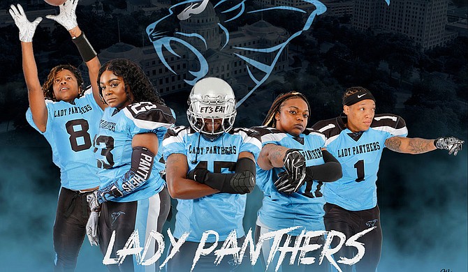 The Jackson-based women’s tackle-football team prepares for its second season, which begins April 4. Photo courtesy Mississippi Lady Panthers