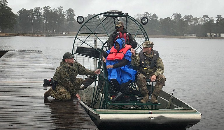 U.S. Army National Guard units joined with state agency personnel this week at Camp Shelby near Hattiesburg, including some of Jackson's own first responders, drilling the coordination and cohesion necessary in a massive natural disaster. Photo by Julian Mills