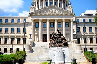 Hundreds, and sometimes thousands, of people mingle in the Capitol on any given day when the House and Senate are in Jackson. In addition to the 174 legislators, the regulars in the building are legislative staffers, lobbyists, journalists and tour guides. Photo by Ashton Pittman