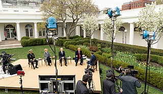 With lives and the economy hanging in the balance, President Donald Trump said Tuesday he is hoping the United States will be reopened by Easter as he weighs how to relax nationwide social-distancing guidelines to put some workers back on the job during the coronavirus outbreak. Official White House Photo by Shealah Craighead