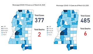 The Mississippi State Department of Health announced 108 additional cases of COVID-19 in Mississippi as of March 26, bringing the statewide total to 485. Six Mississippians have now died as a result of COVID-19. Photo courtesy MSDH