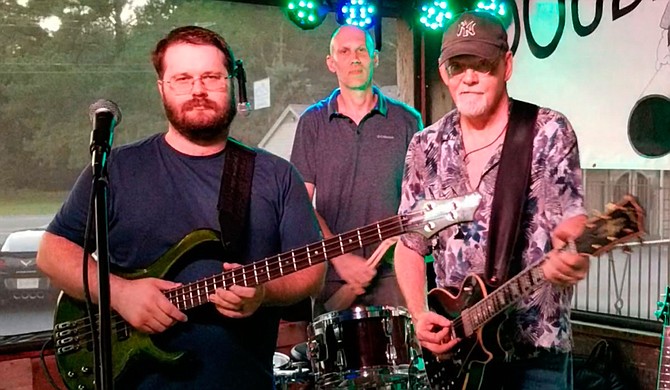 DoubleShotz from left: David Harwell, Tim Cotton and Sid Thompson. The band’s leader, Thompson also goes by Texissippi Sid when performing solo. Photo courtesy Doubleshotz