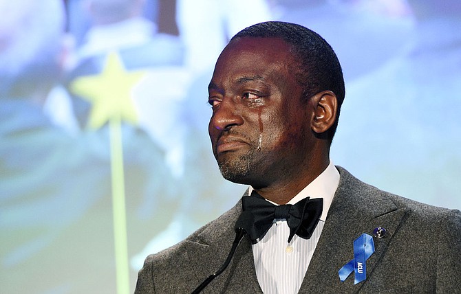 Dr. Yusef Salaam, who was wrongfully incarcerated in 1990 after being falsely accused with four other young men for the rape of a woman jogging in New York’s Central Park, implored elected Mississippi officials and law enforcement to do more to combat the spread of COVID-19 in America’s prisons and jails. Photo by Chris Pizzello/Invision/AP