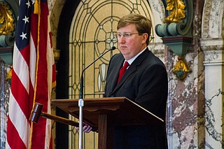 Mississippi Gov. Tate Reeves said Monday that hospitals in the state have about 3,000 beds, and projections show that almost 400 more beds will be needed when the state reaches is peak of the coronavirus outbreak in the next few weeks. Photo by Stephen Wilson