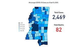 MSDH reported 209 new cases of COVID-19 on April 10, as the state nears the middle of Gov. Tate Reeves’ shelter-in-place order, which is set to end April 20. Photo courtesy MSDH